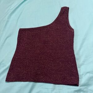 Newport News Amethyst Top One Shoulder Size Large Y2K